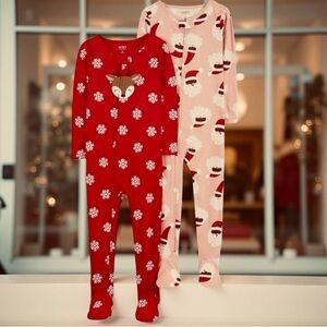 Toddler Holiday Christmas Blanket Sleepers Twin Set Santa Claus